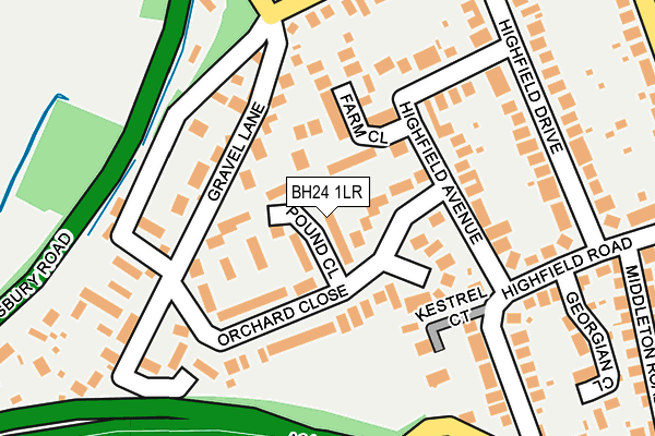 BH24 1LR map - OS OpenMap – Local (Ordnance Survey)
