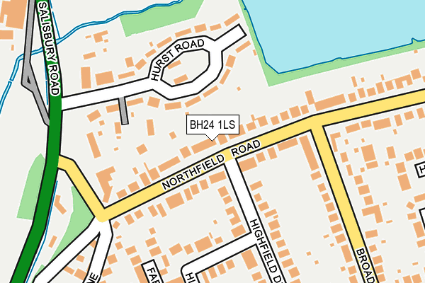 BH24 1LS map - OS OpenMap – Local (Ordnance Survey)