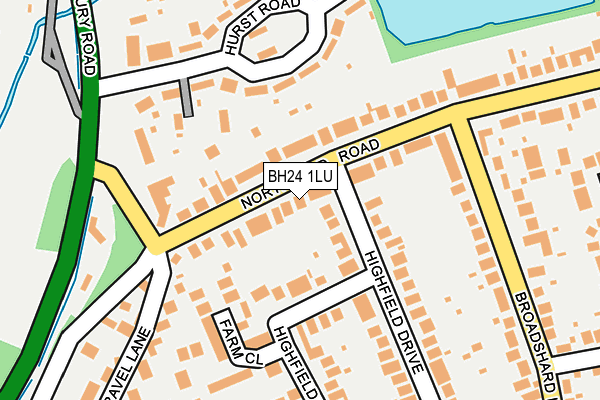 BH24 1LU map - OS OpenMap – Local (Ordnance Survey)