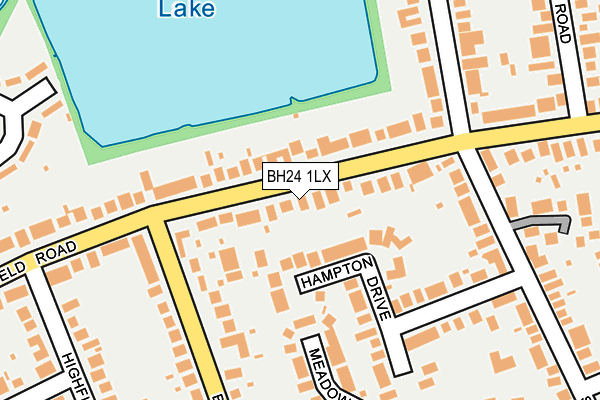 BH24 1LX map - OS OpenMap – Local (Ordnance Survey)