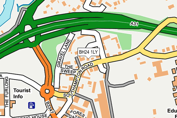 BH24 1LY map - OS OpenMap – Local (Ordnance Survey)