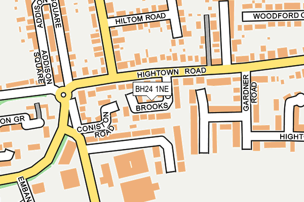 BH24 1NE map - OS OpenMap – Local (Ordnance Survey)