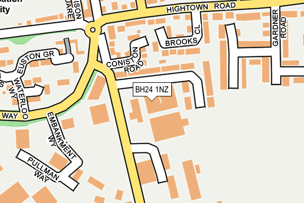BH24 1NZ map - OS OpenMap – Local (Ordnance Survey)