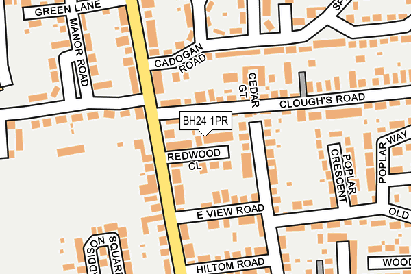 BH24 1PR map - OS OpenMap – Local (Ordnance Survey)