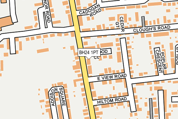 BH24 1PT map - OS OpenMap – Local (Ordnance Survey)