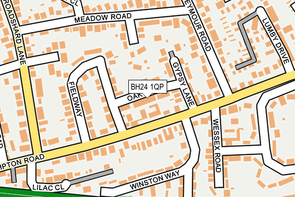 BH24 1QP map - OS OpenMap – Local (Ordnance Survey)