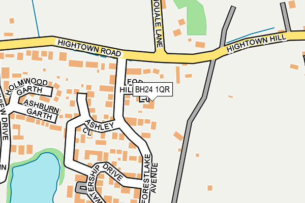 BH24 1QR map - OS OpenMap – Local (Ordnance Survey)