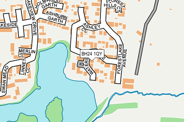 BH24 1QY map - OS OpenMap – Local (Ordnance Survey)