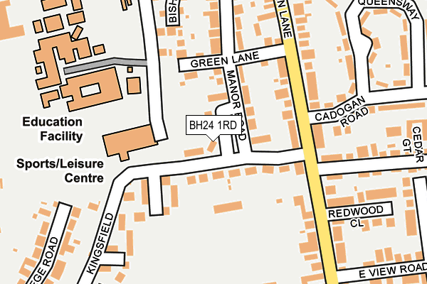 BH24 1RD map - OS OpenMap – Local (Ordnance Survey)