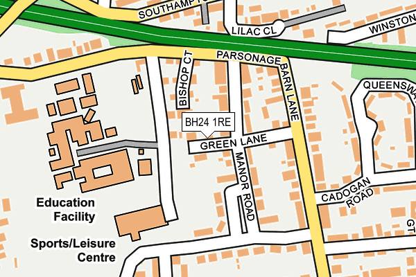 BH24 1RE map - OS OpenMap – Local (Ordnance Survey)