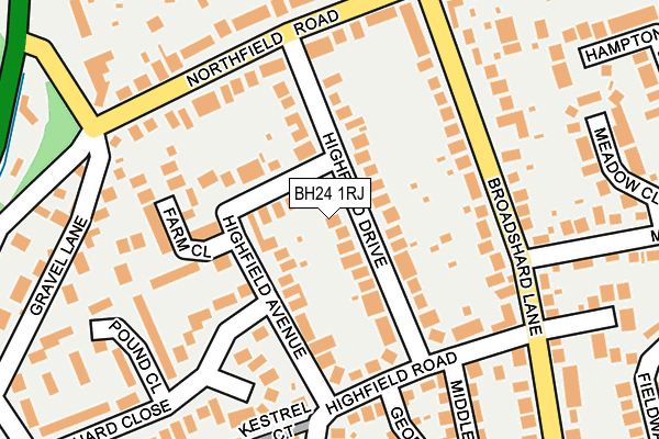 BH24 1RJ map - OS OpenMap – Local (Ordnance Survey)