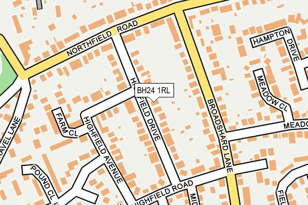 BH24 1RL map - OS OpenMap – Local (Ordnance Survey)