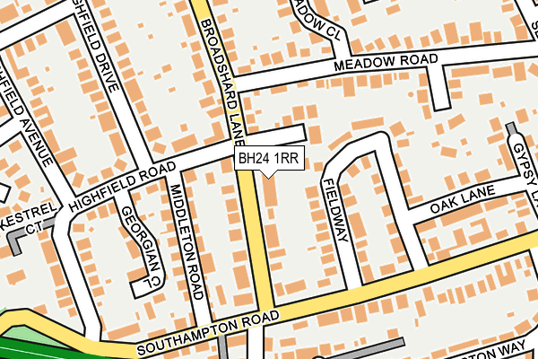 BH24 1RR map - OS OpenMap – Local (Ordnance Survey)
