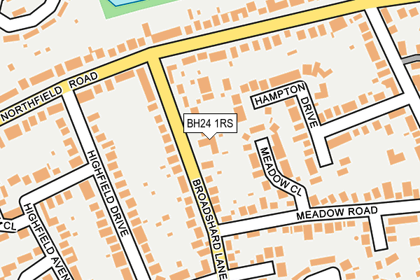 BH24 1RS map - OS OpenMap – Local (Ordnance Survey)