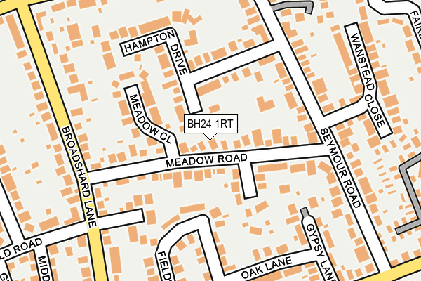 BH24 1RT map - OS OpenMap – Local (Ordnance Survey)