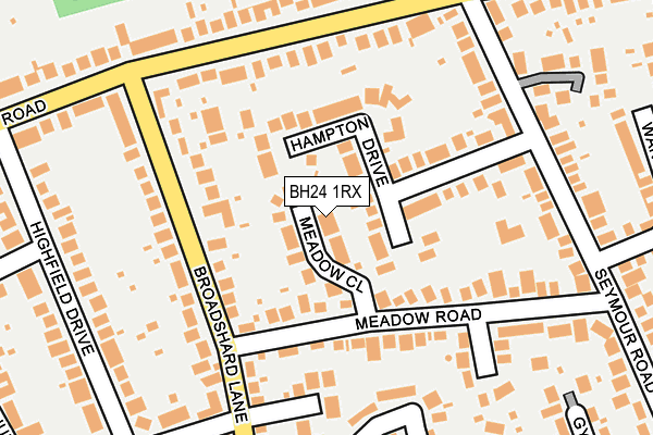 BH24 1RX map - OS OpenMap – Local (Ordnance Survey)