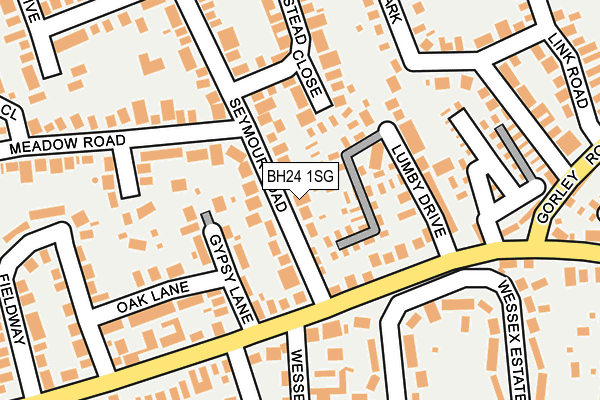 BH24 1SG map - OS OpenMap – Local (Ordnance Survey)
