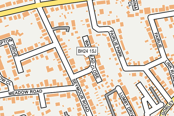 BH24 1SJ map - OS OpenMap – Local (Ordnance Survey)