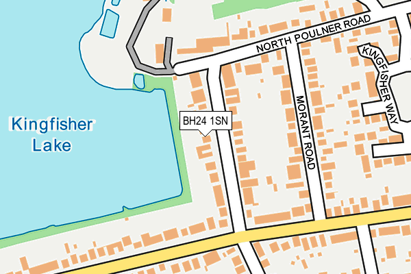 BH24 1SN map - OS OpenMap – Local (Ordnance Survey)