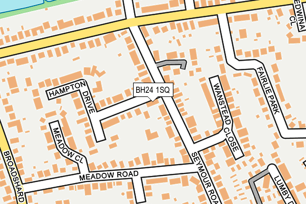 BH24 1SQ map - OS OpenMap – Local (Ordnance Survey)