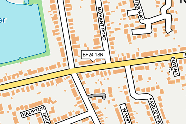 BH24 1SR map - OS OpenMap – Local (Ordnance Survey)