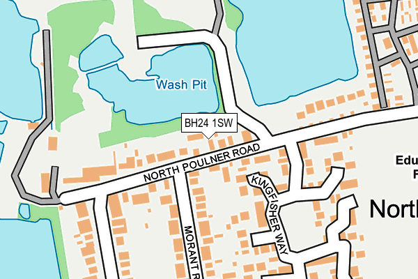 BH24 1SW map - OS OpenMap – Local (Ordnance Survey)