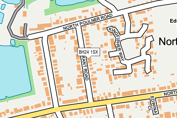 BH24 1SX map - OS OpenMap – Local (Ordnance Survey)