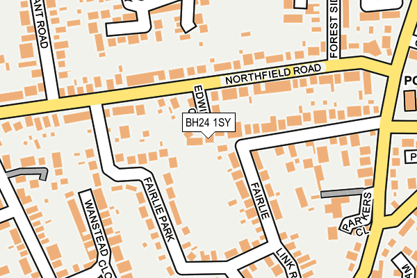 BH24 1SY map - OS OpenMap – Local (Ordnance Survey)