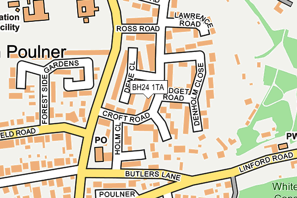 BH24 1TA map - OS OpenMap – Local (Ordnance Survey)