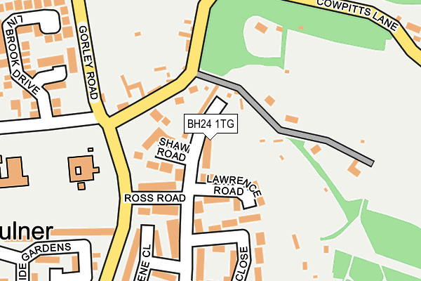 BH24 1TG map - OS OpenMap – Local (Ordnance Survey)