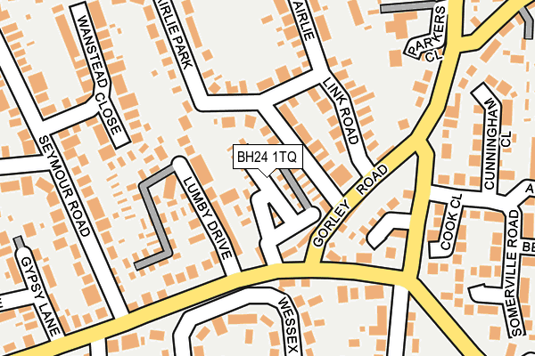 BH24 1TQ map - OS OpenMap – Local (Ordnance Survey)