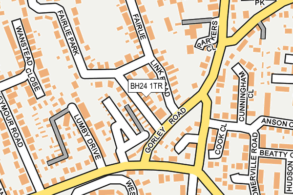 BH24 1TR map - OS OpenMap – Local (Ordnance Survey)