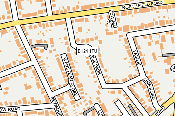BH24 1TU map - OS OpenMap – Local (Ordnance Survey)