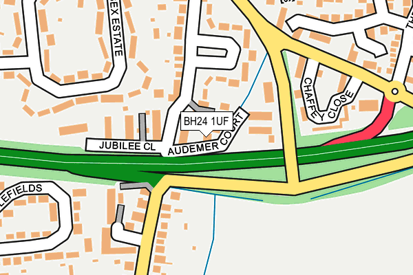 BH24 1UF map - OS OpenMap – Local (Ordnance Survey)