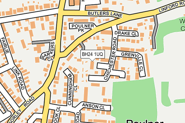 BH24 1UQ map - OS OpenMap – Local (Ordnance Survey)
