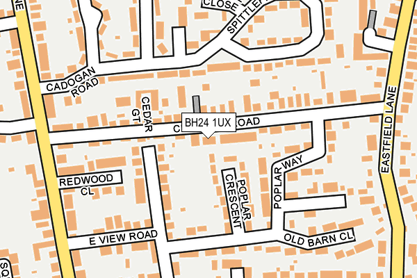 BH24 1UX map - OS OpenMap – Local (Ordnance Survey)