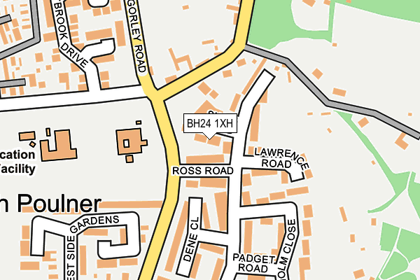 BH24 1XH map - OS OpenMap – Local (Ordnance Survey)