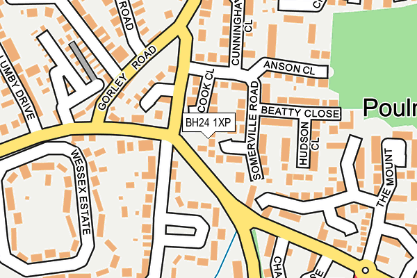 BH24 1XP map - OS OpenMap – Local (Ordnance Survey)