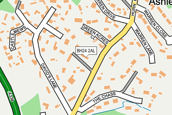 BH24 2AL map - OS OpenMap – Local (Ordnance Survey)