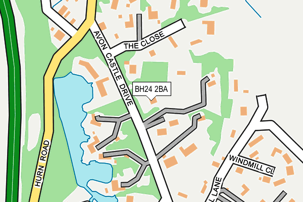 BH24 2BA map - OS OpenMap – Local (Ordnance Survey)