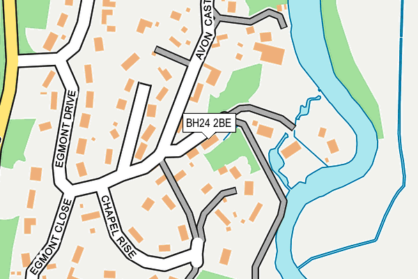 BH24 2BE map - OS OpenMap – Local (Ordnance Survey)