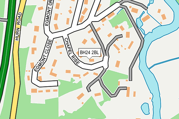 BH24 2BL map - OS OpenMap – Local (Ordnance Survey)