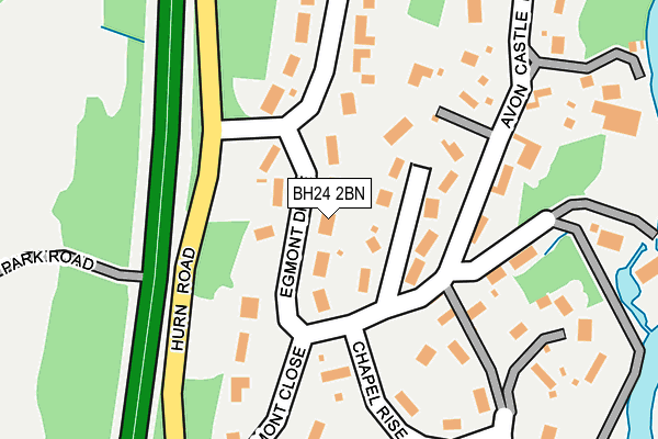 BH24 2BN map - OS OpenMap – Local (Ordnance Survey)