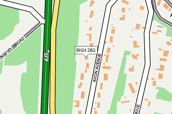BH24 2BQ map - OS OpenMap – Local (Ordnance Survey)