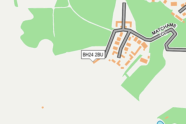 BH24 2BU map - OS OpenMap – Local (Ordnance Survey)
