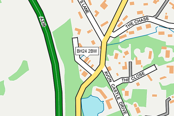 BH24 2BW map - OS OpenMap – Local (Ordnance Survey)