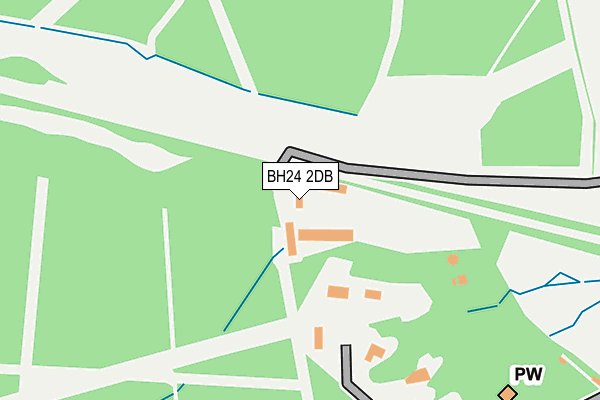 BH24 2DB map - OS OpenMap – Local (Ordnance Survey)