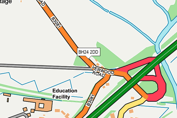 BH24 2DD map - OS OpenMap – Local (Ordnance Survey)