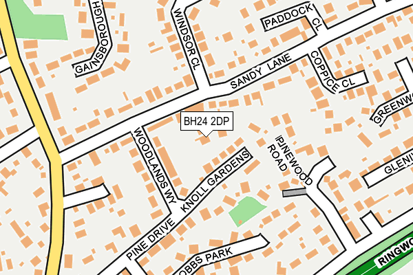 BH24 2DP map - OS OpenMap – Local (Ordnance Survey)
