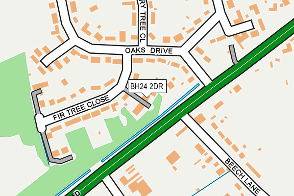 BH24 2DR map - OS OpenMap – Local (Ordnance Survey)